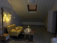 官地明珠花园阁楼带露台家电齐有空调热水器租金600